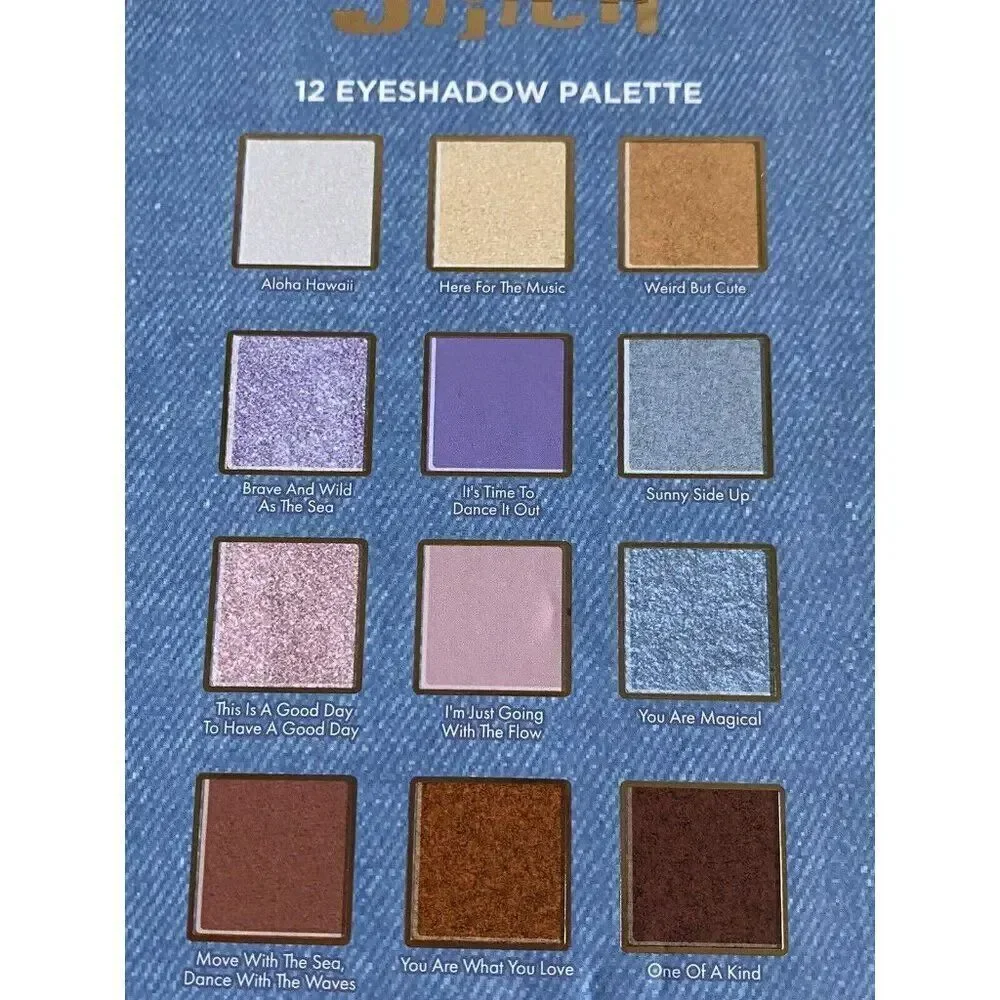 DISNEY Stitch In A Pineapple 12 Color EyeShadow Palette With Mirror Taste Beauty